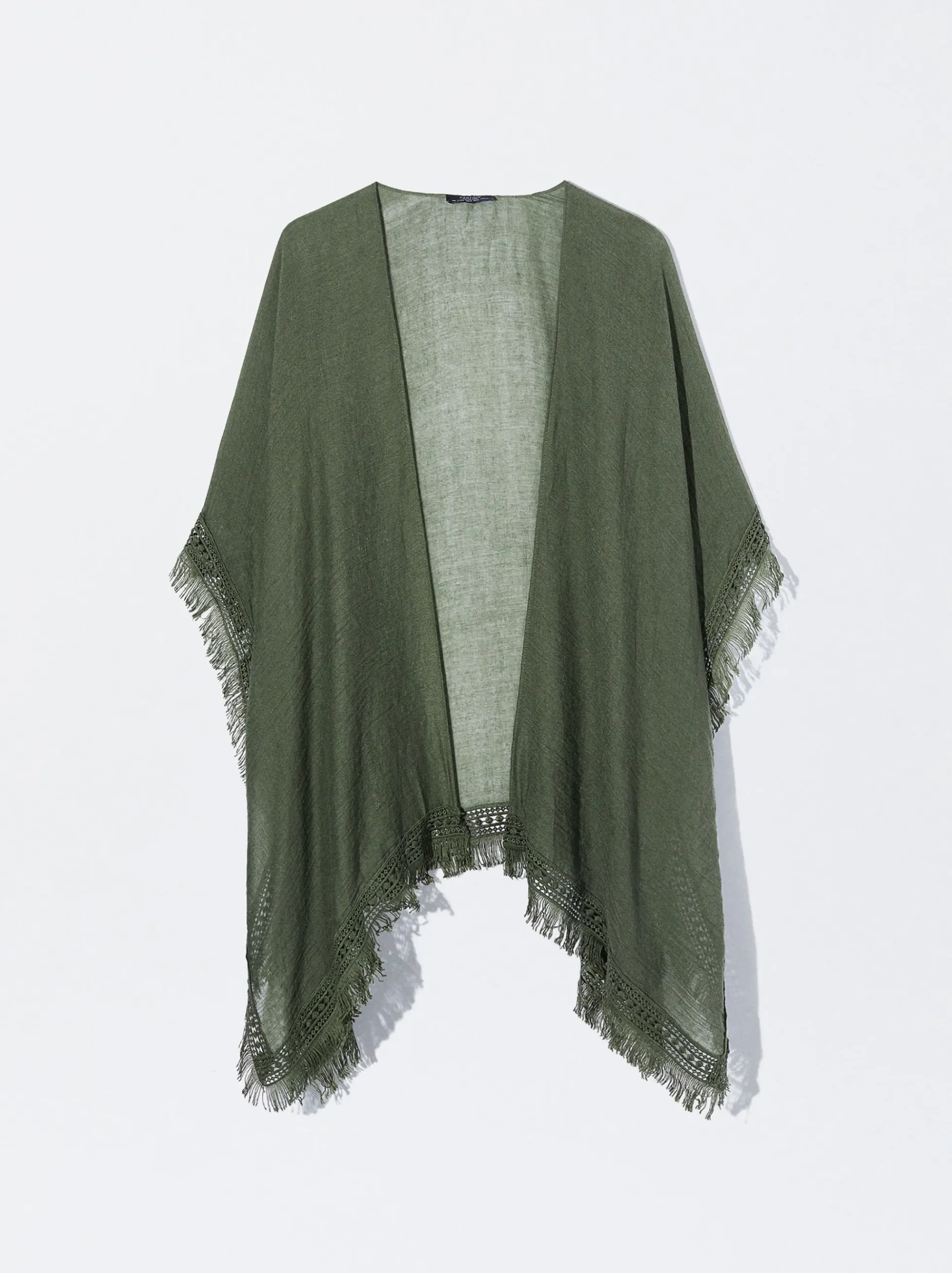 PARFOIS Umhängetaschen>Kimono Mit Fransen Khaki