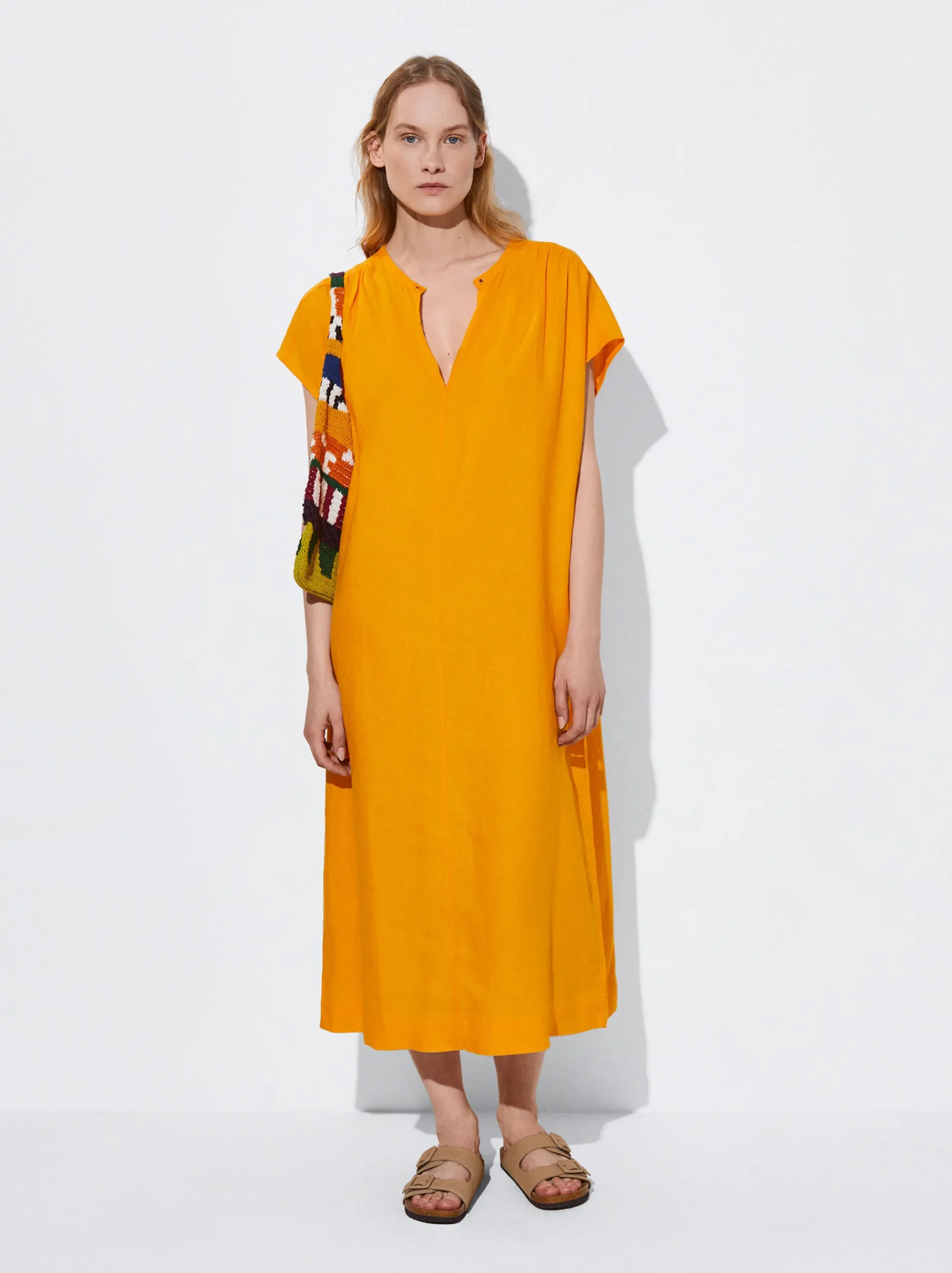 PARFOIS Schultertaschen>Kleid Aus Leinen Orange