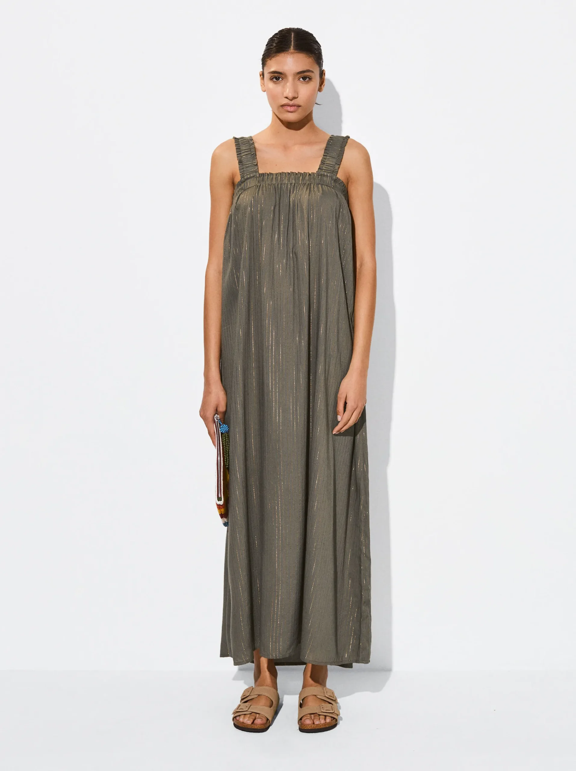 PARFOIS Schultertaschen>Kleid Aus Modal Khaki