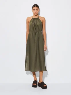 PARFOIS Schultertaschen|Umhängetaschen>Kleid Mit Verstellbarer Taille Khaki