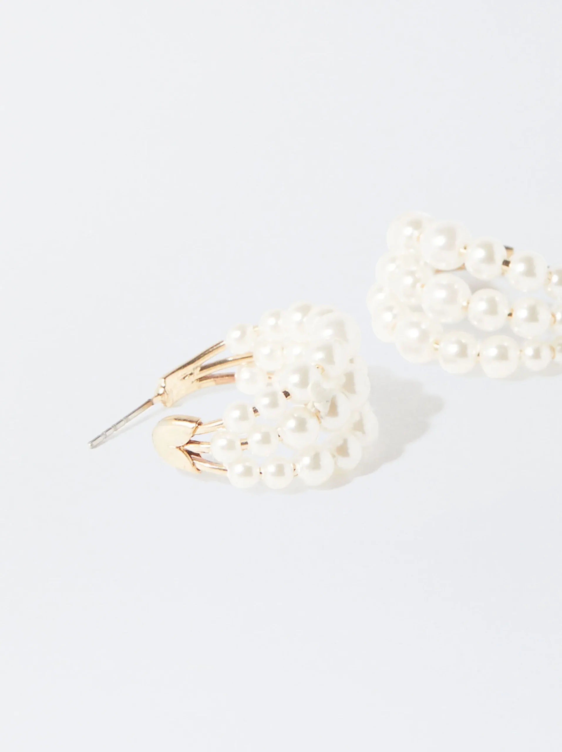 PARFOIS Raffinierter Modeschmuck|Kurze Halsketten>Kreolen Mit Perlen Golden