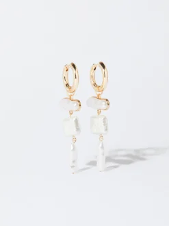 PARFOIS Lange Ohrringe|Trend Collection>Kreolen Mit Perlen Weib
