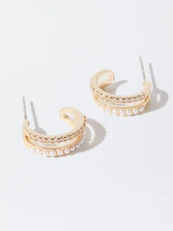 PARFOIS Raffinierter Modeschmuck|Ringe>Kreolen Mit Zirkonia Golden