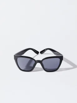 PARFOIS Kunststoff Sonnenbrille|Ovalem Sonnenbrille>Kunststoffsonnenbrille Schwarz