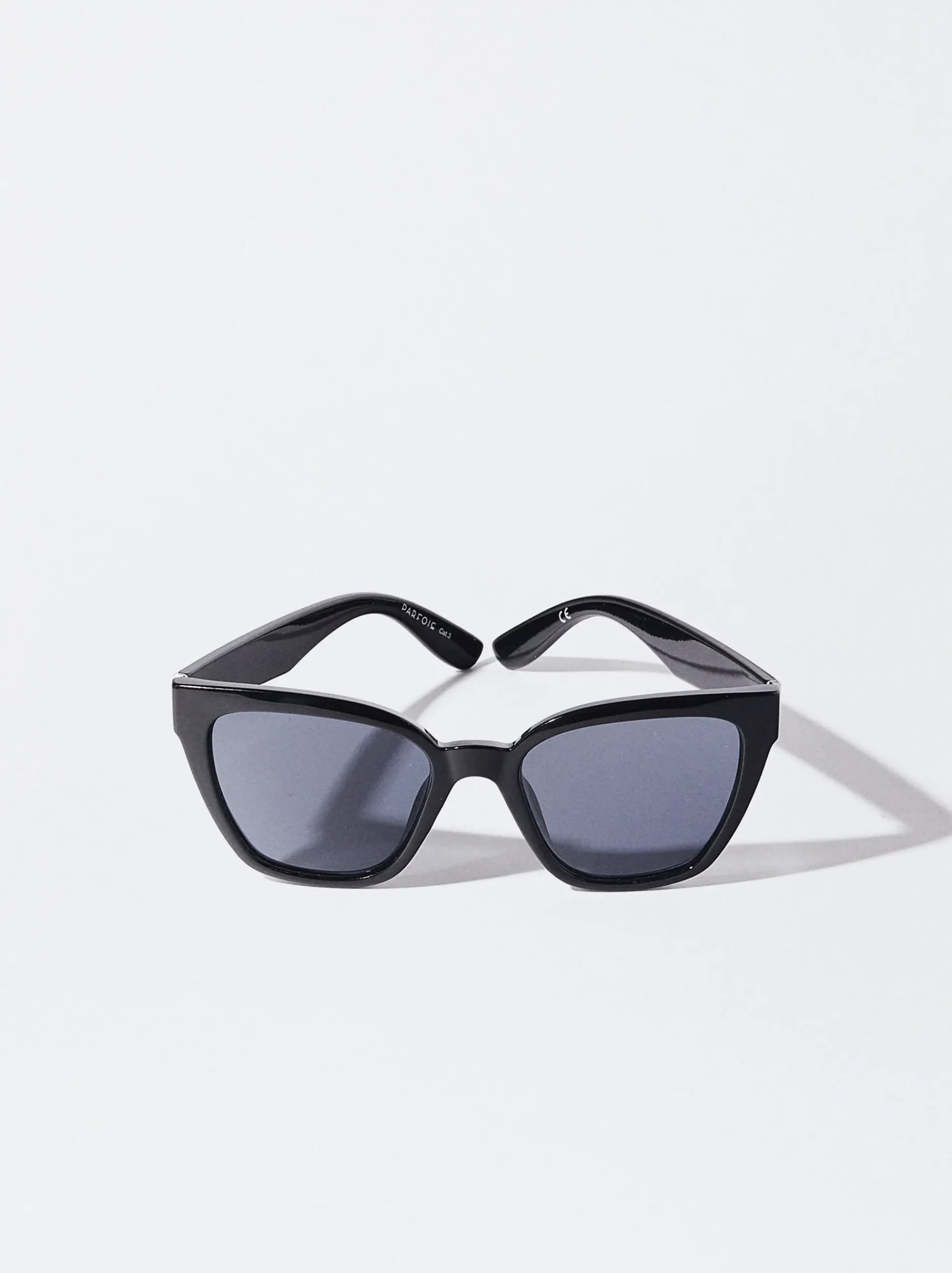 PARFOIS Kunststoff Sonnenbrille|Ovalem Sonnenbrille>Kunststoffsonnenbrille Schwarz