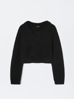 PARFOIS Strick|Pullover Und Jacke>Kurz Strickpullover Schwarz