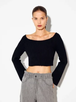 PARFOIS Hosen>Kurz Strickpullover Schwarz