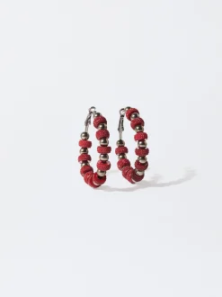 PARFOIS Lange Ohrringe|Trend Collection>Kurze Creolen Mit Strass Mehrfarbig