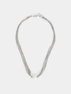 PARFOIS Set Ohrringen|Hoop-Ohrringe>Kurze farbener Kette Silber