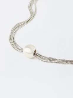 PARFOIS Set Ohrringen|Hoop-Ohrringe>Kurze farbener Kette Silber