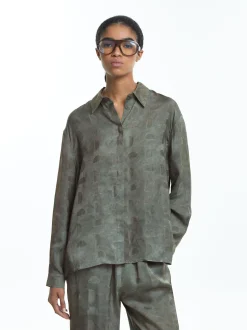 PARFOIS Strick|Pullover Und Jacke>Langarm-Hemd Mit Print Grün