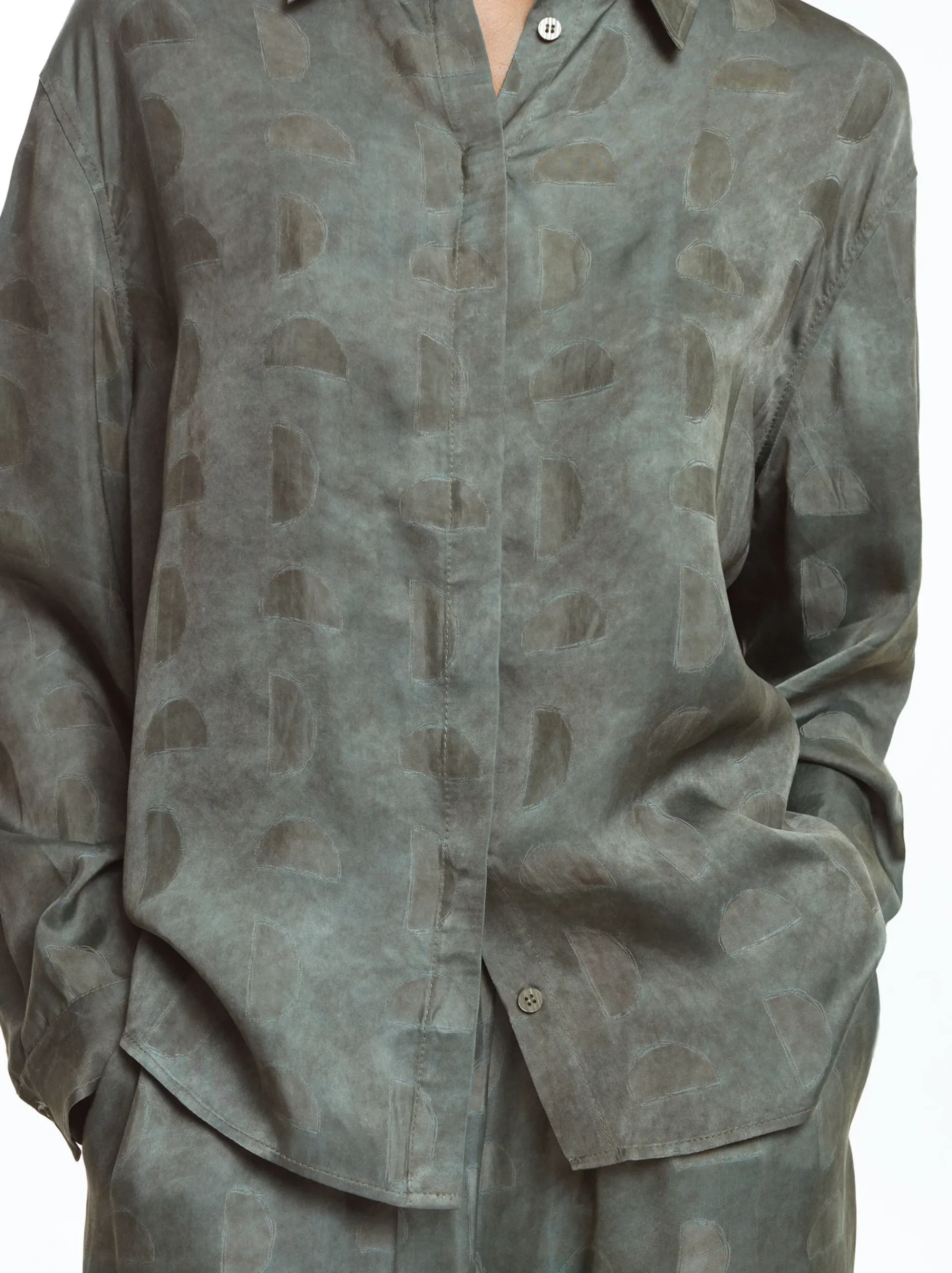 PARFOIS Strick|Pullover Und Jacke>Langarm-Hemd Mit Print Grün