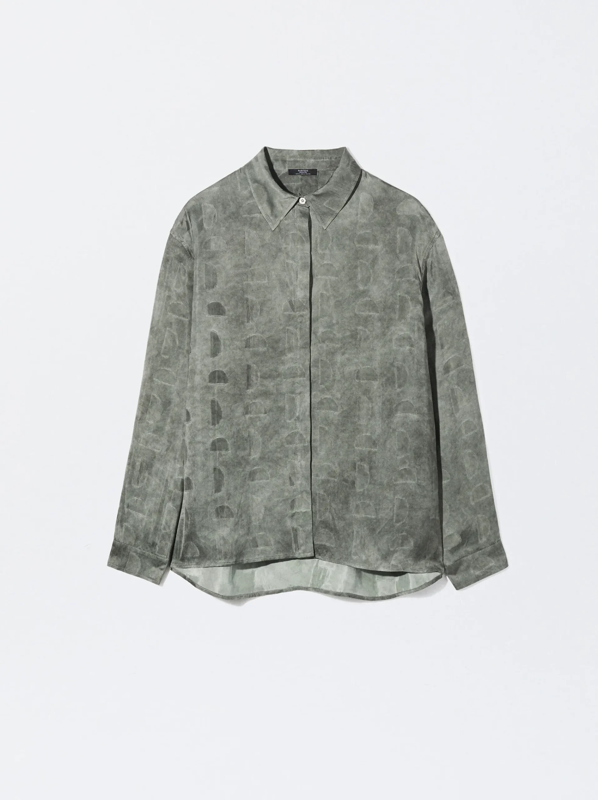 PARFOIS Strick|Pullover Und Jacke>Langarm-Hemd Mit Print Grün