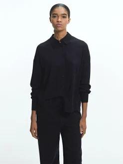 PARFOIS Chokers>Langarmshirt Mit Strasssteinen Schwarz