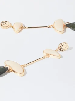 PARFOIS Lange Ohrringe|Trend Collection>Lange Goldene Ohrringe Mit Kristallen