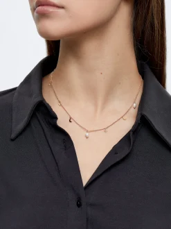 PARFOIS Raffinierter Modeschmuck|Kurze Ohrringe>Lange Halskette Mit Perle Golden