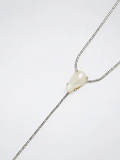 PARFOIS Raffinierter Modeschmuck|Kurze Ohrringe>Lange Halskette Mit Perle Silber
