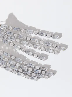 PARFOIS Armbänder>Lange Ohrringe Mit Kristallen Silber