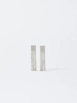 PARFOIS Lange Ohrringe|Trend Collection>Lange Ohrringe Mit Kristallen Silber