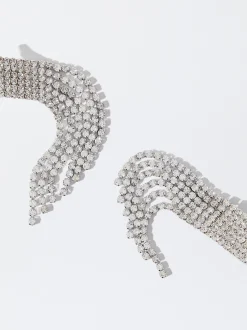 PARFOIS Lange Ohrringe|Trend Collection>Lange Ohrringe Mit Kristallen Silber