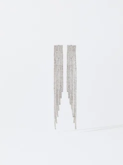 PARFOIS Armbänder>Lange Ohrringe Mit Kristallen Silber