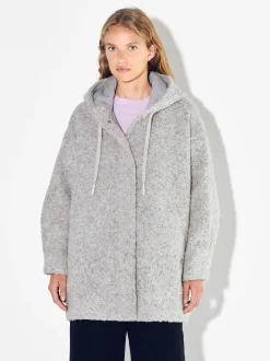 PARFOIS Strick|Pullover Und Jacke>Langer Mantel Mit Kapuze Grau