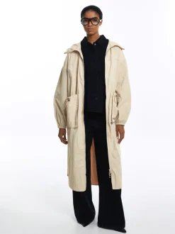 PARFOIS Umhängetaschen>Langer Parka Mit Taschen Beige