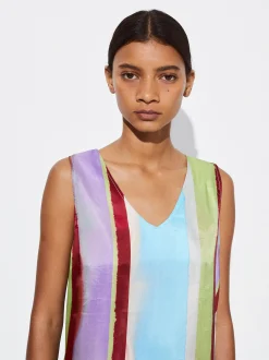 PARFOIS Schultertaschen>Langes Gestreiftes Kleid Mehrfarbig