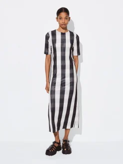 PARFOIS Schultertaschen>Langes Gestreiftes Kleid Mehrfarbig