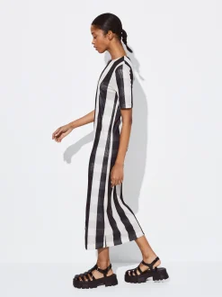 PARFOIS Schultertaschen>Langes Gestreiftes Kleid Mehrfarbig