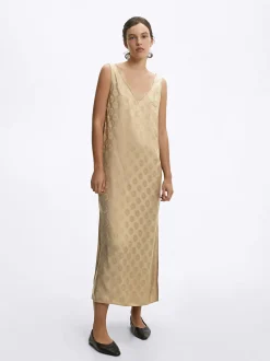 PARFOIS Schultertaschen>Langes Kleid Aus Jacquard Beige