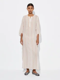 PARFOIS Schultertaschen>Langes Kleid Mit Metallisiertem Faden Mehrfarbig