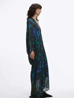 PARFOIS Schultertaschen>Langes Kleid Mit Print Mehrfarbig