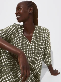 PARFOIS Schultertaschen>Langes Kleid Mit Print Khaki