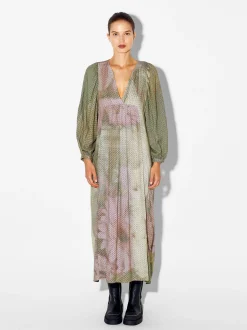 PARFOIS Schultertaschen>Langes Kleid Mit Print Mehrfarbig