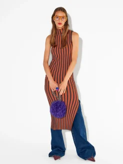PARFOIS Hosen>Langes Kleid Mit Streifen Orange
