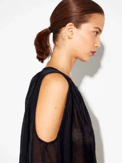 PARFOIS Kleider>Lyocell-Shirt Mit Offenen Schultern Schwarz