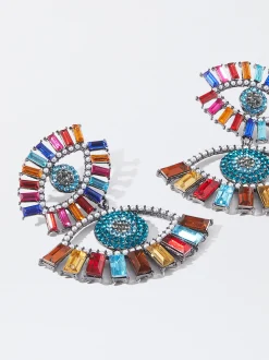 PARFOIS Lange Ohrringe|Trend Collection>Maxi-Augen-Ohrringe Mit Perlen Und Kristall Mehrfarbig