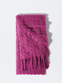 PARFOIS Printed>Maxi-Schal Mit Fransen Rosa
