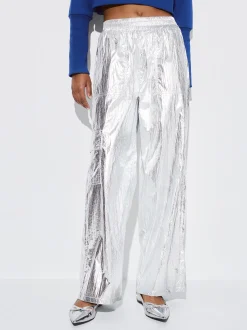 PARFOIS Kleider>Metallic Wide Leg-Hose