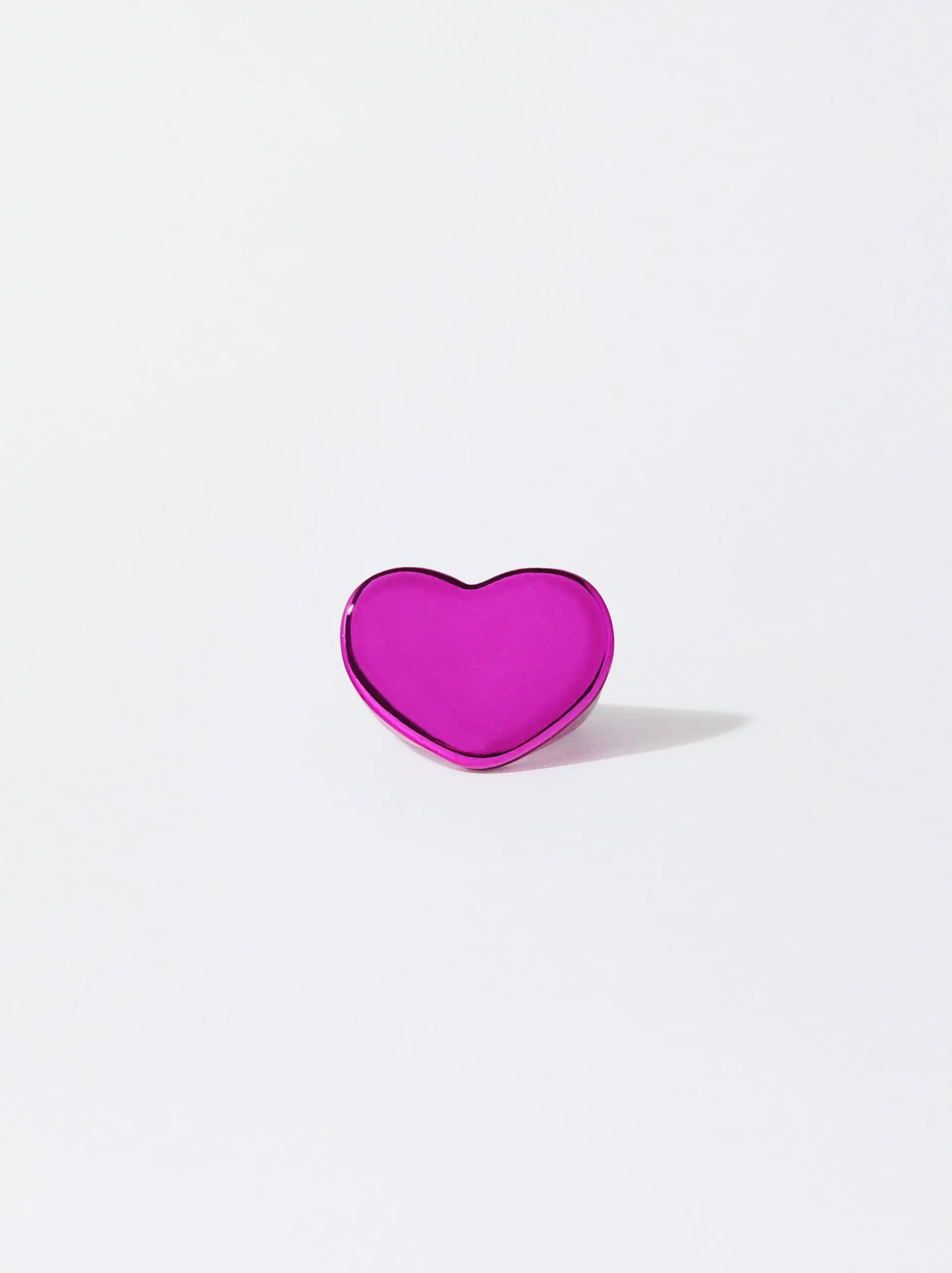 PARFOIS Basics|Sweatshirts>Metallischer Herzring Fuchsia