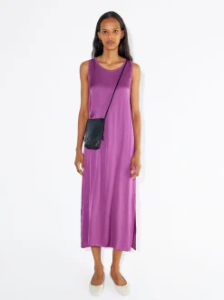 PARFOIS Schultertaschen>Midikleid Mit Satineffekt Fuchsia