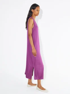 PARFOIS Schultertaschen>Midikleid Mit Satineffekt Fuchsia