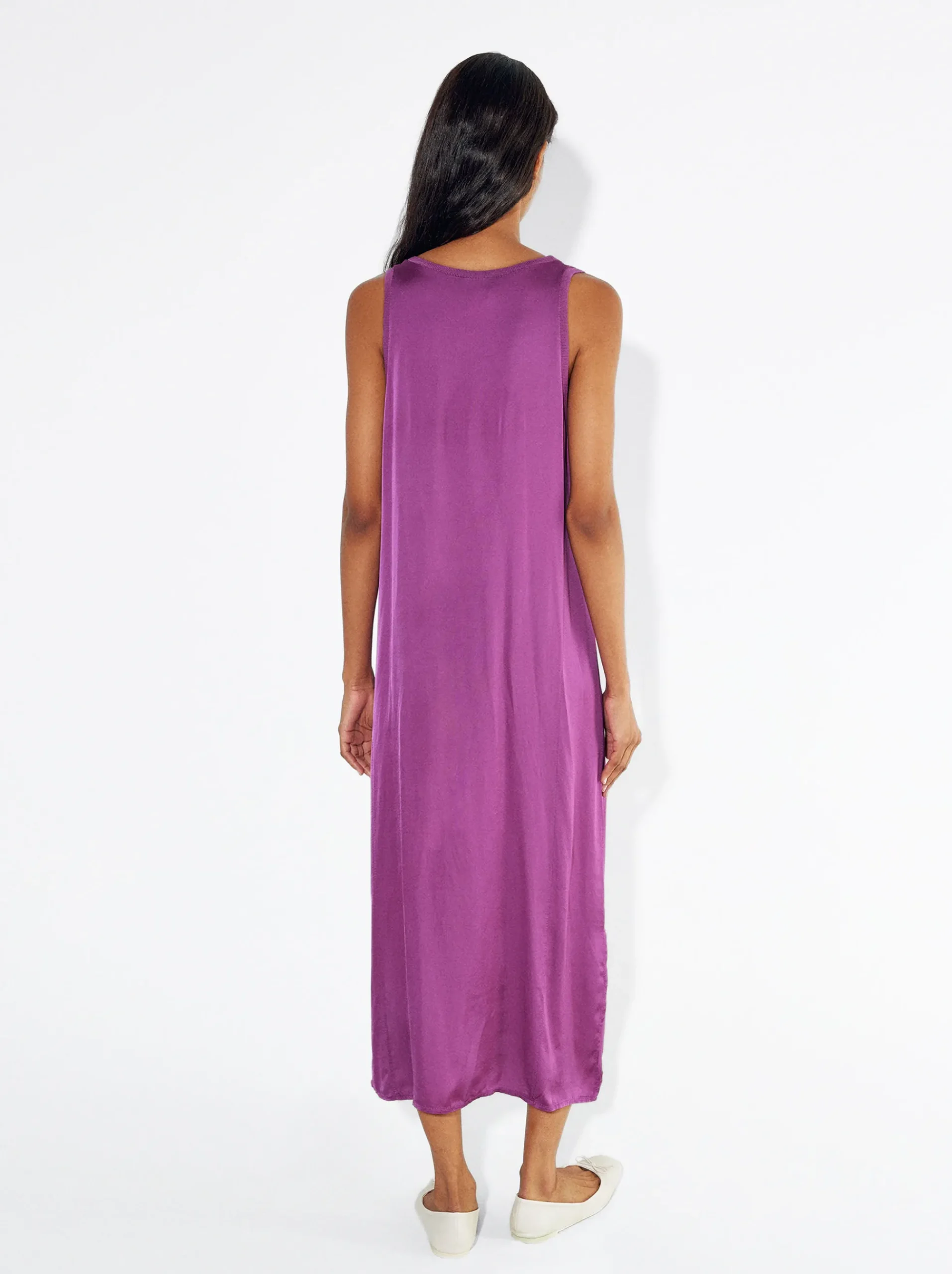 PARFOIS Schultertaschen>Midikleid Mit Satineffekt Fuchsia