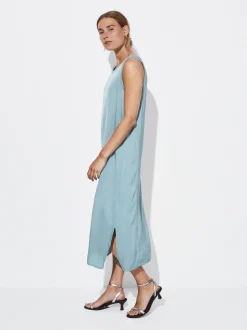 PARFOIS Schultertaschen>Midikleid Mit Satineffekt Blau