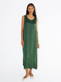 PARFOIS Schultertaschen>Midikleid Mit Satineffekt Grün