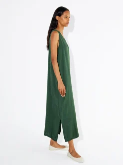 PARFOIS Schultertaschen>Midikleid Mit Satineffekt Gr&uuml;n