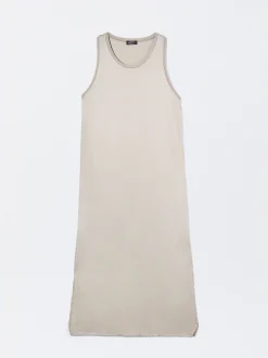 PARFOIS Schultertaschen>Midikleid Mit Satineffekt Grau