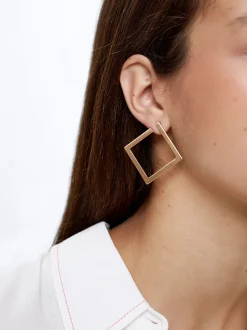 PARFOIS Lange Ohrringe|Trend Collection>Mittelgro&szlig;e Ohrringe Mit Raute Golden