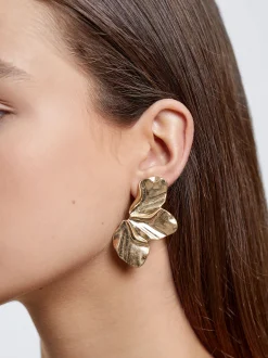 PARFOIS Lange Ohrringe>Mittelgro&szlig;e Ohrringe Mit Blume Golden